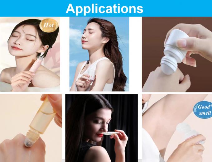 30ml 50ml 60ml White PE Plastic Deodorant Bottle Empty Refillable Roll on Bottles for Perfumes Sweat Removal