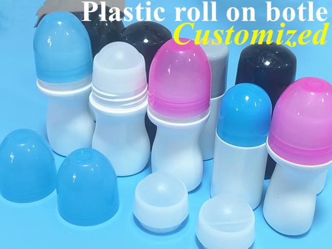 30ml 50ml 60ml White PE Plastic Deodorant Bottle Empty Refillable Roll on Bottles for Perfumes Sweat Removal
