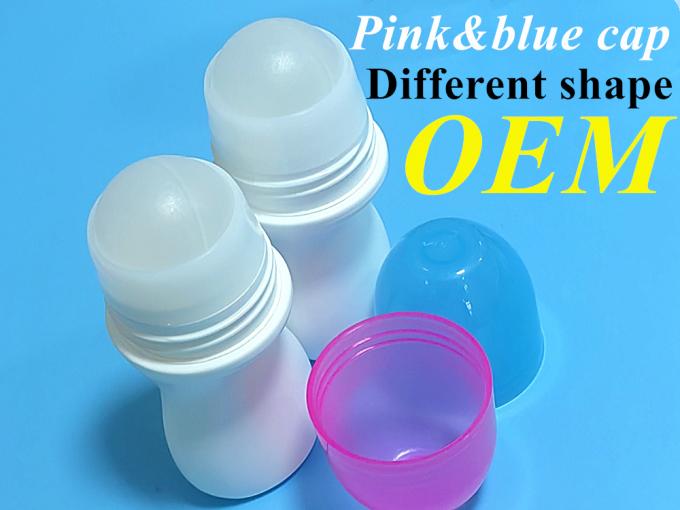 30ml 50ml 60ml White PE Plastic Deodorant Bottle Empty Refillable Roll on Bottles for Perfumes Sweat Removal