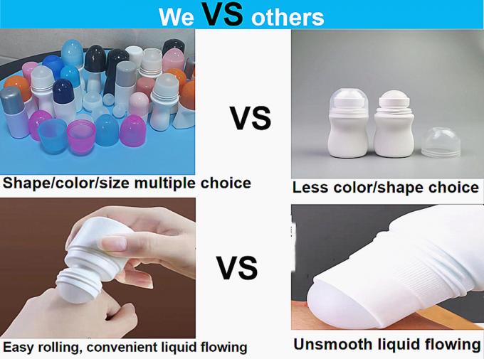 Wholesale Cheap 30ml 50ml 60ml 100ml Antiperspirant Perfume Portable Plastic Roll on Deodorant Bottles