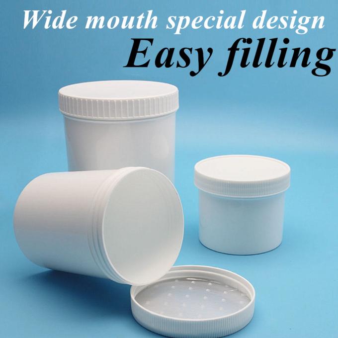 150ml 250ml 500ml 1000ml Wide Mouth Body Face Cream Jar White PP Ointment Containers Cosmetic Plastic Jar