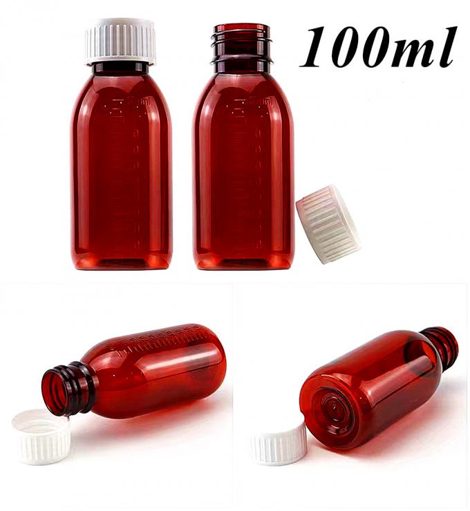 3oz 4oz 5oz Pet Empty Cough Syrup Liquid Plastic Bottle with Tamper Proof Cap