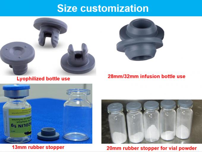 13mm 20mm 28mm Glass Injection Vials Use Lyophilized Powder Pharmaceutical Butyl Rubber Stopper