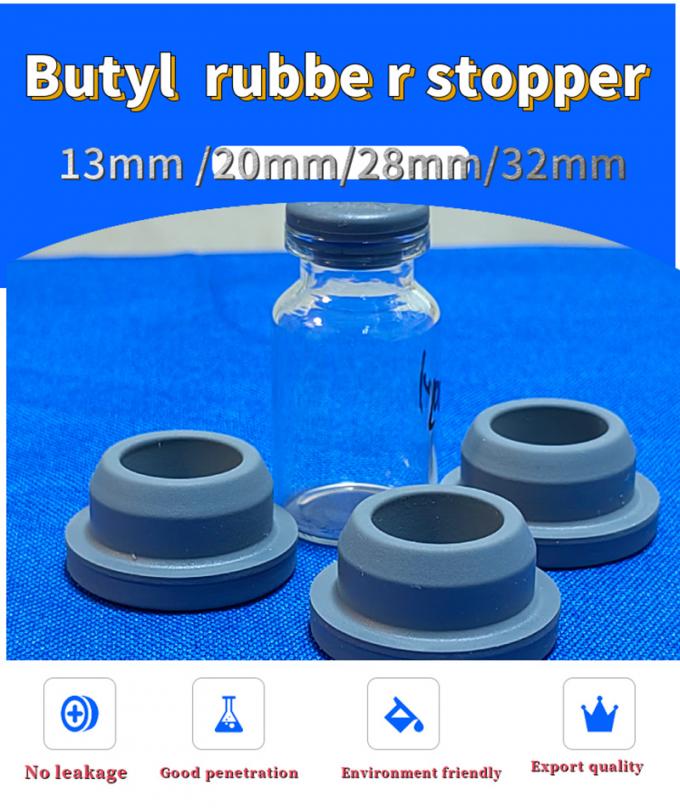 13mm 20mm Medical Grade Silicon Butyle Rubber Stopper for Lyophilized Glass Vial Bottle