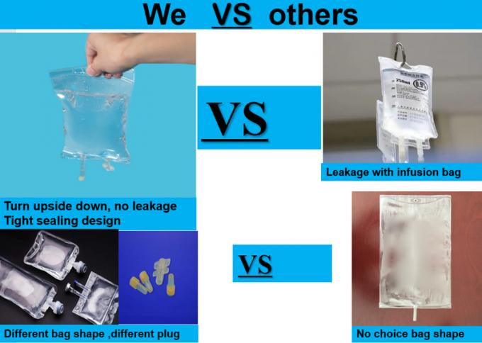 2000ml 3000ml Butterfly Dual Port Twist off Transfusion Disposable PVC Infusion Bag