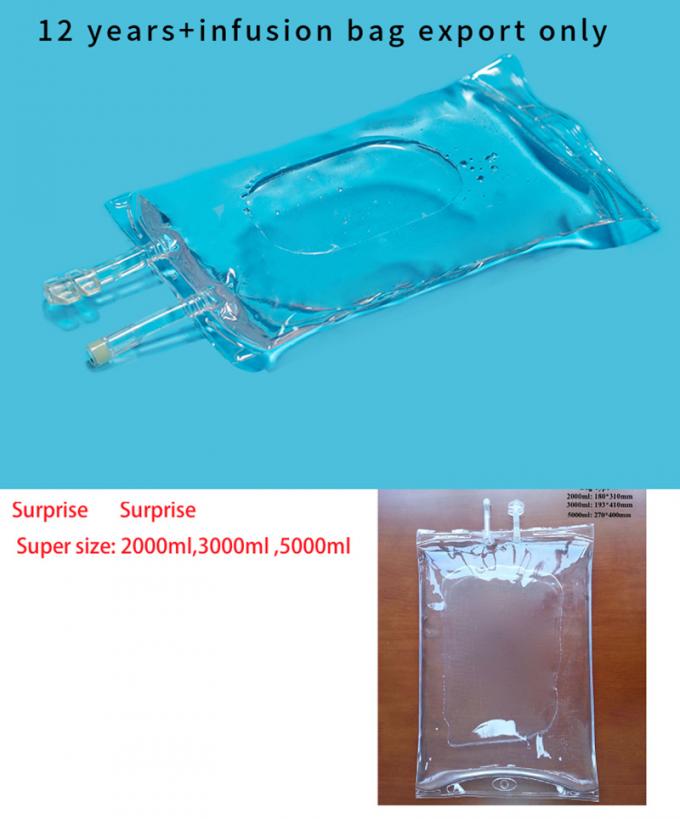 Empty Drip Fluid Empty IV Fluid Solution Bag Saline Sodium Chloride Drip Infusion Bag