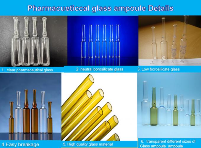 1ml 2ml 5ml 10ml Type B Brown Color DOT Medical Packing Glass Ampoule for Injection Vitamin C Injection Ampule Vials