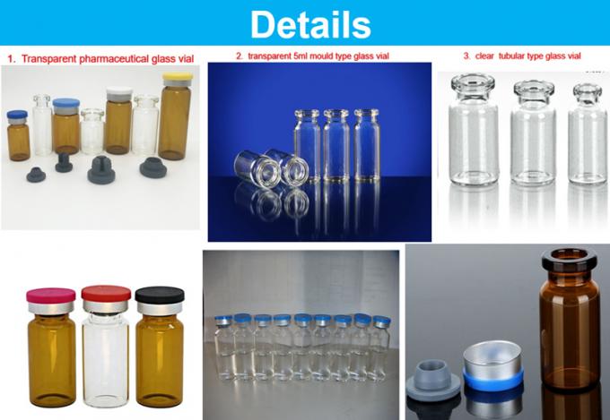 Hot Sale 5ml 7ml 10ml 20ml Medicine Borosicilate Tubular Glass Injection Vials with Aluminum Plastic Cap