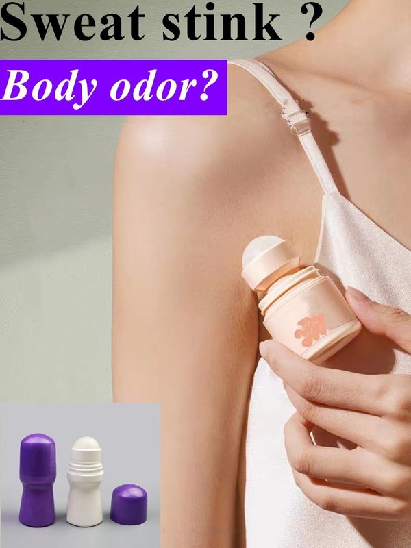50ml HDPE Plastic Roll on Deodorant Bottle Roller Women Fragrant Body Bottle Child Kids Antiperspirant roller bottle