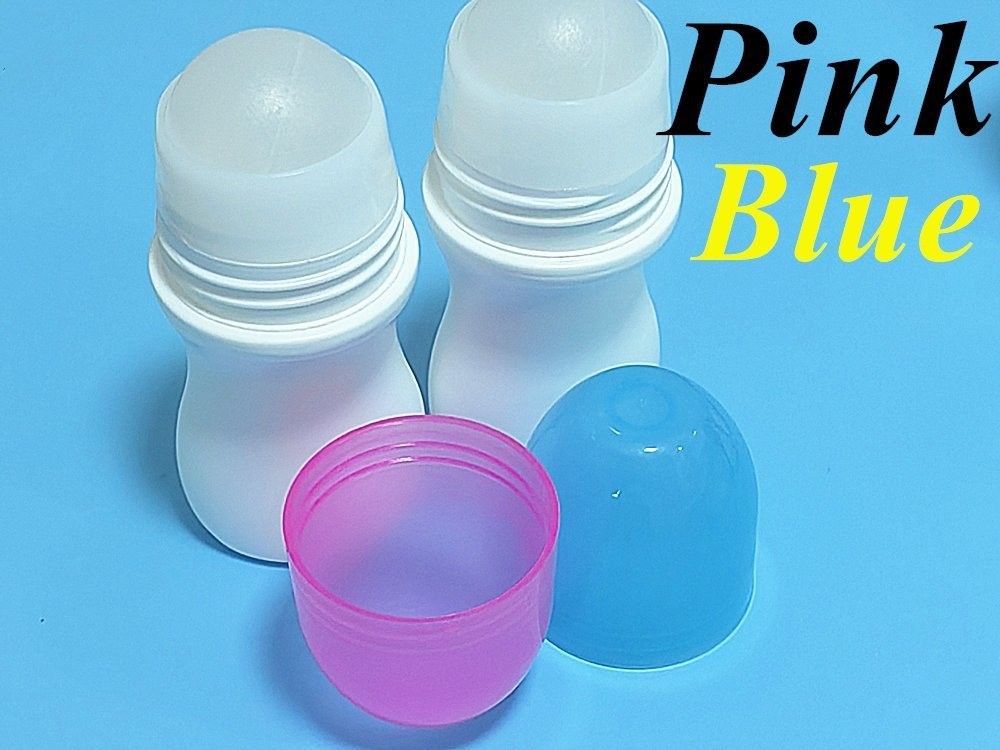 Empty 50ml Essential Oil Cosmetic Plastic HDPE Roller Bottle White Deodorant Roll on Bottles