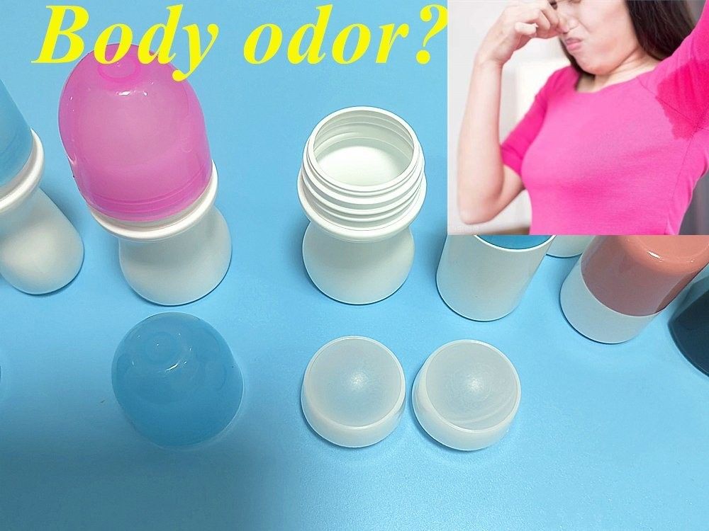 50ml 60ml essential oil body odor Underarm Skin Care Plastic HDPE Deodorant Antiperspirant plastic Roll on Bottle
