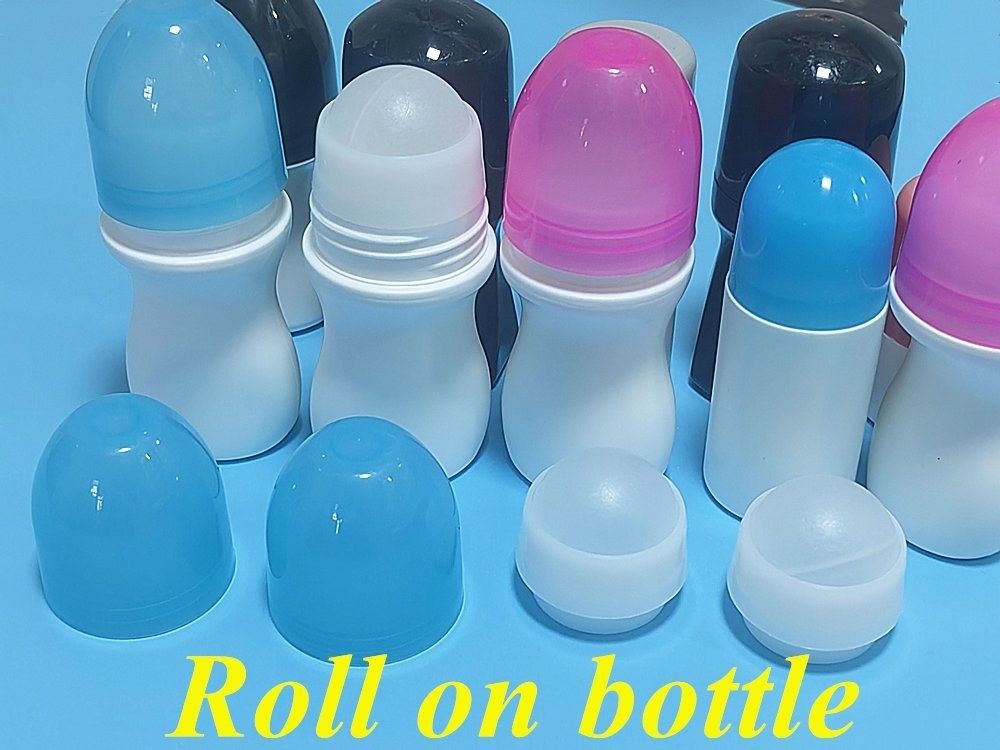 50ml HDPE empty round Plastic Roll on Deodorant Bottle Roller Fragrant Body Bottle Plastic Roll on Antiperspirant Bottle
