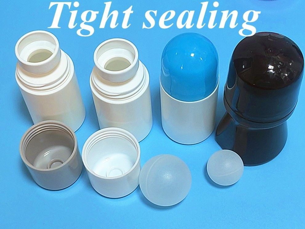 30ml 50ml 60ml White PE Plastic Deodorant Bottle Empty Refillable Roll on Bottles for Perfumes Sweat roller on bottle