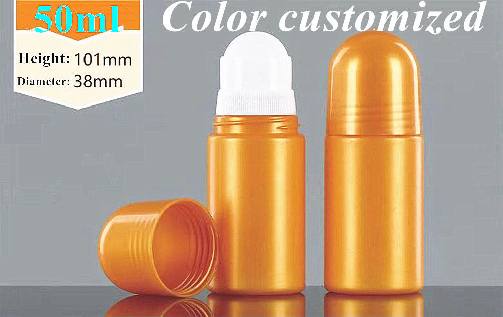 30ml 50ml 60ml White PE Plastic Deodorant Bottle Empty Refillable Roll on Bottles for Perfumes Sweat roller on bottle