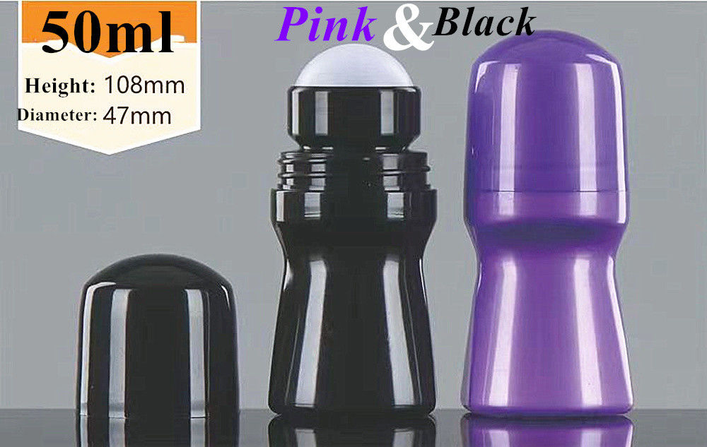 30ml 50ml 60ml White PE Plastic Deodorant Bottle Empty Refillable Roll on Bottles for Perfumes Sweat roller on bottle