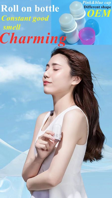 Summer Custom Latest Design 30 Ml 50 Ml 60ml Refillable White HDPE Deodorant Plastic Roll on Bottle