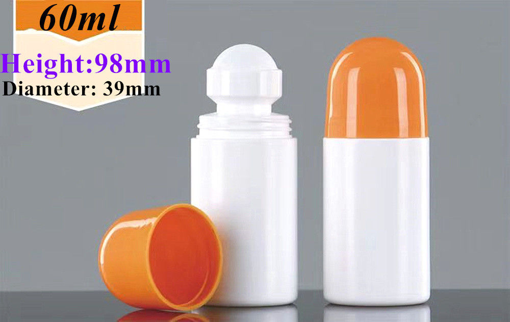 30ml 50ml HDPE Plastic Empty Deodorant Essential Oil Roll on plastic Bottle body odor Perfume plastic Roller on Bottle