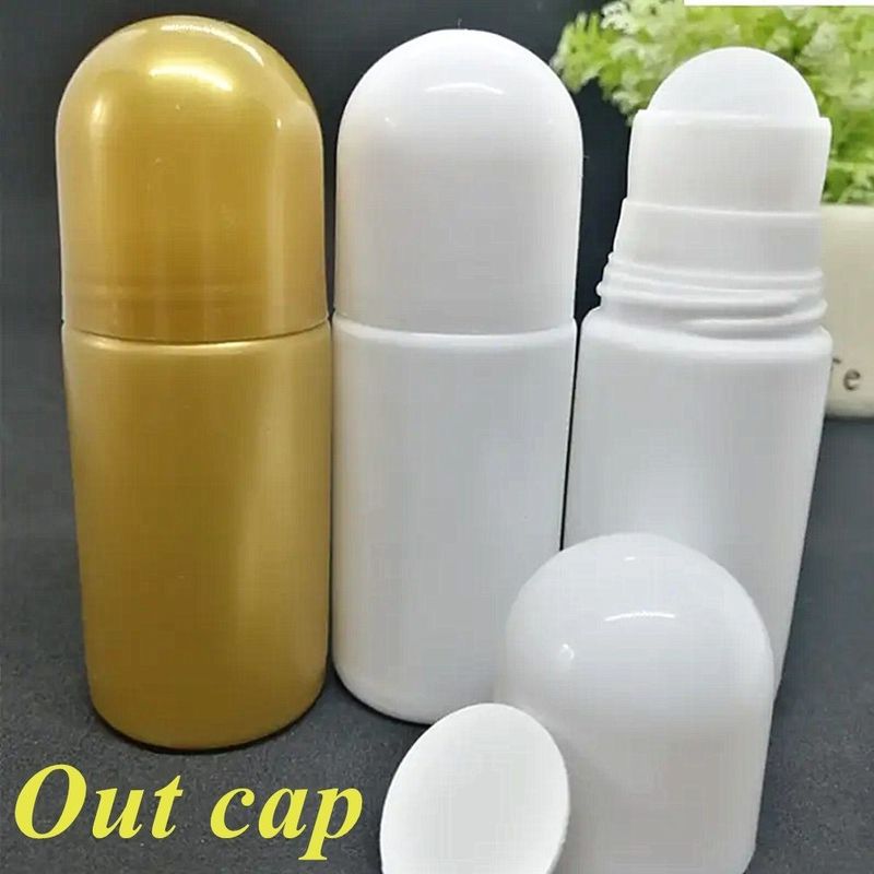30ml 50ml HDPE Plastic Empty Deodorant Essential Oil Roll on plastic Bottle body odor Perfume plastic Roller on Bottle