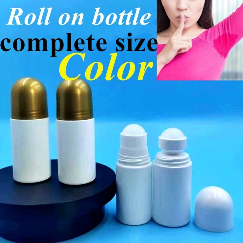 30ml 50ml 60ml HDPE Plastic White Plastic Deodorant Essential Oil Roll on Bottle with Roller ball