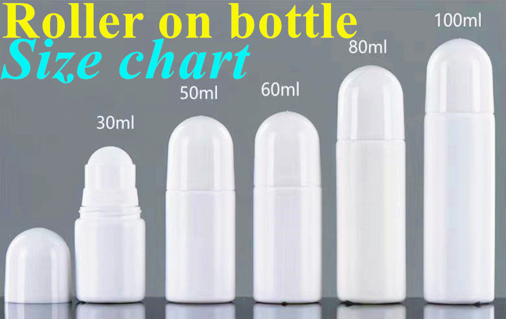 30ml 50ml 60ml Refillable empty Essential Oils Perfume Roll on Bottle Plastic Roller on Bottle with Plastic Roller ball