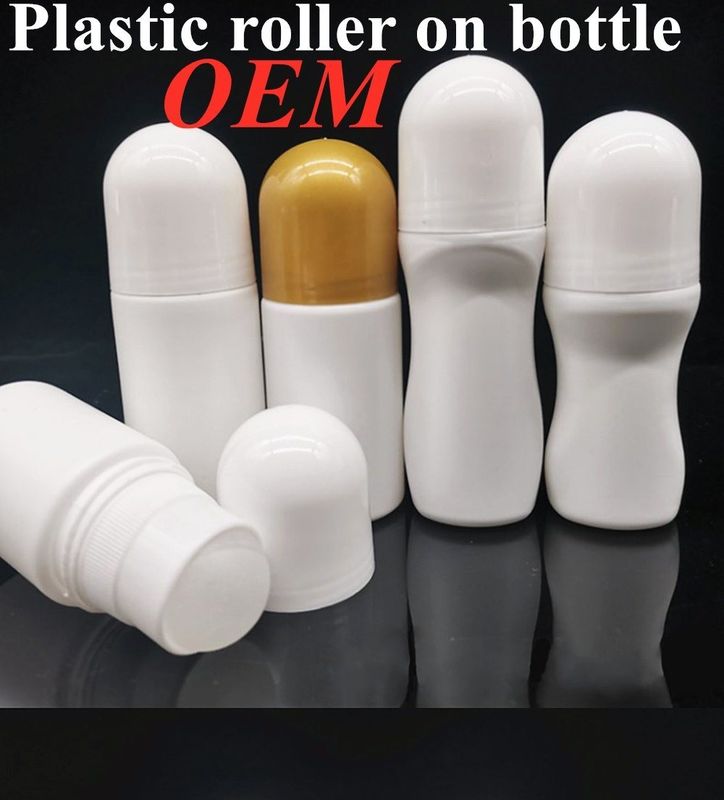 30ml 50ml 60ml White Plastic Roller Bottle HDPE Roll-on Deodorant Bottle Empty Refillable Portable Travel roll on bottle
