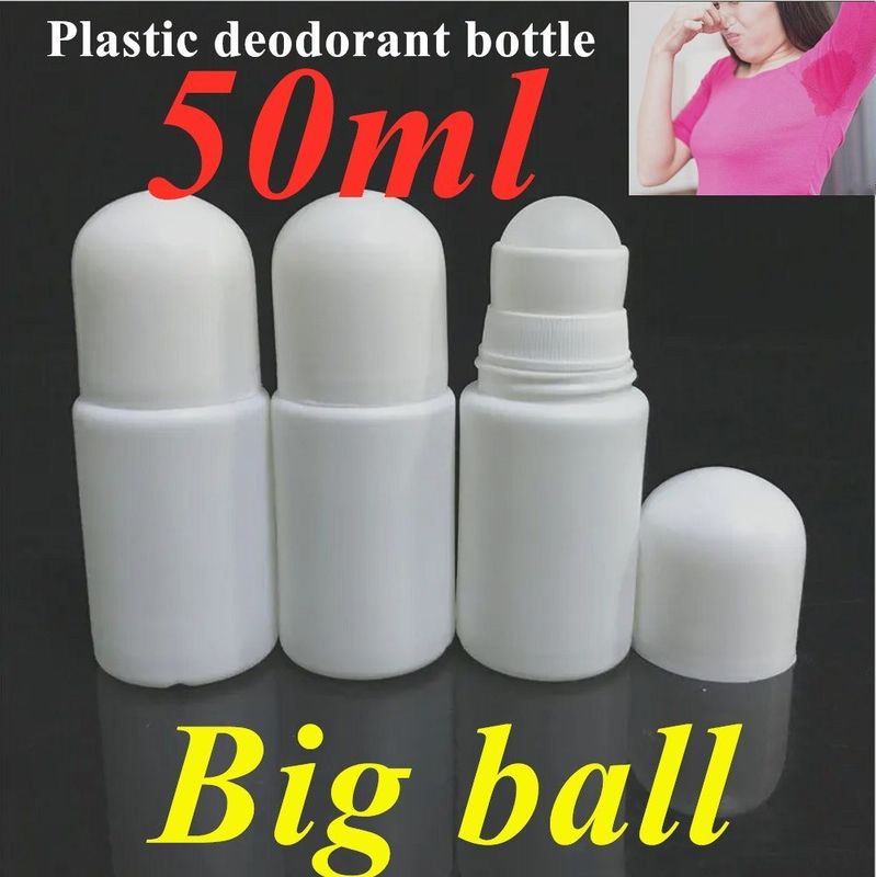 30ml 50ml 60ml White Plastic Roller Bottle HDPE Roll-on Deodorant Bottle Empty Refillable Portable Travel roll on bottle