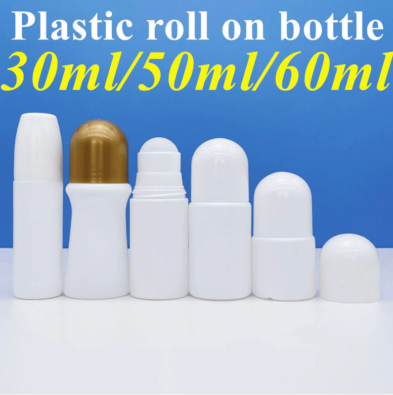 50ml PE Empty Roller ball Fragrant Body Bottle Antiperspirant Bottle empty plastic Roll on Deodorant Bottle