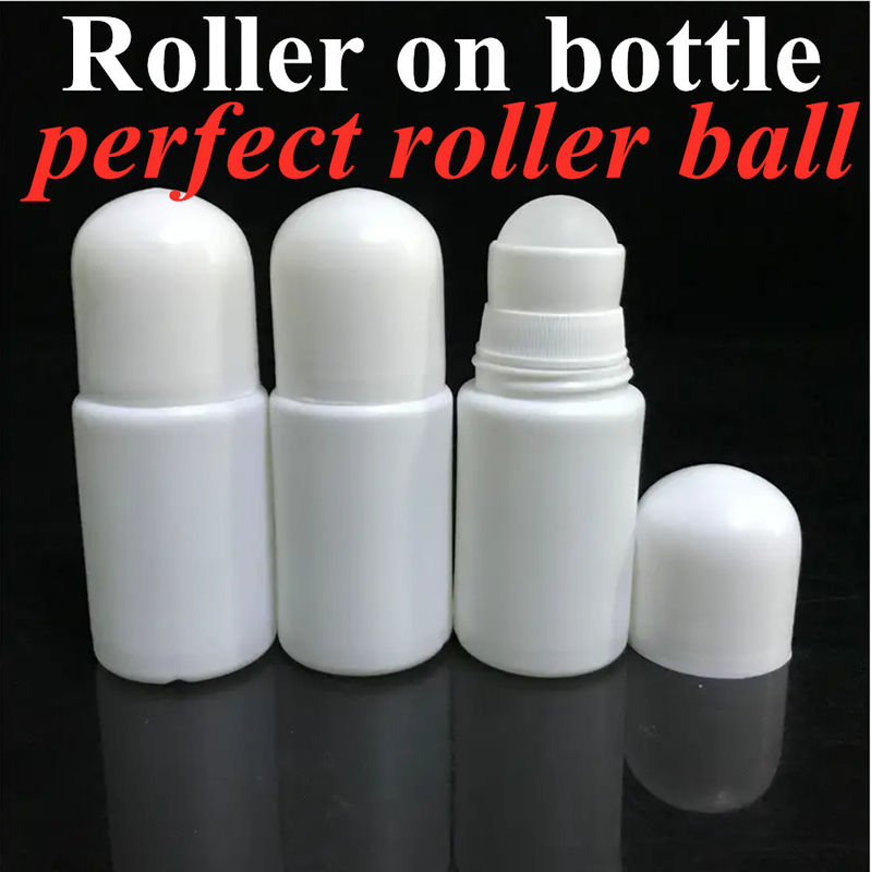 30ml 50ml 60ml Perfume Cream Perfume Deodorant Containers Roller Round Empty HDPE Roll on Deodorant Bottle