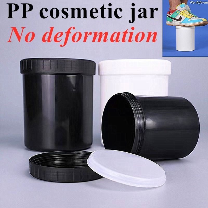 Customization 150ml 250ml 500ml 950ml 1000ml White Black empty Blue Translucent PP Cosmetic cream jar with cap