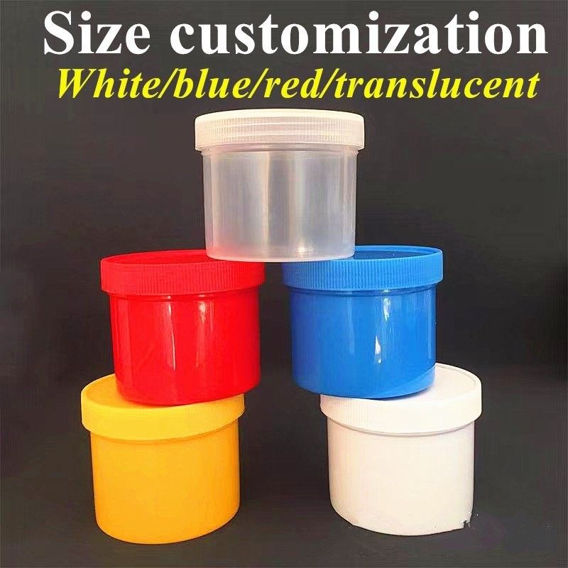 Customization 150ml 250ml 500ml 950ml 1000ml White Black empty Blue Translucent PP Cosmetic cream jar with cap