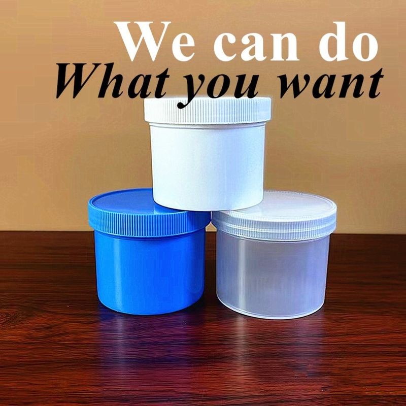 Wide Mouth 150g 250g 500g 1000g White Black Blue Lip Balm Scrub Container Empty Round PP Plastic ointment cosmetic jar