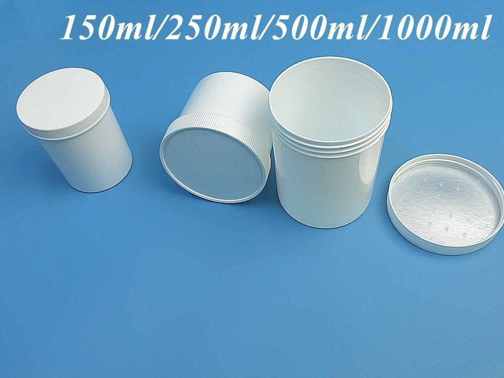 150ml 250ml 500ml 1000ml PP Plastic White Empty Luxury Round Cream ointment PP Jar Cosmetic jar Packaging with Lid
