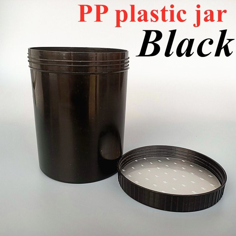 150g 250g 500g Empty Black White Blue Red Translucent Single Wall PP Plastic Cosmetic Skin Care body lotion cosmetic jar
