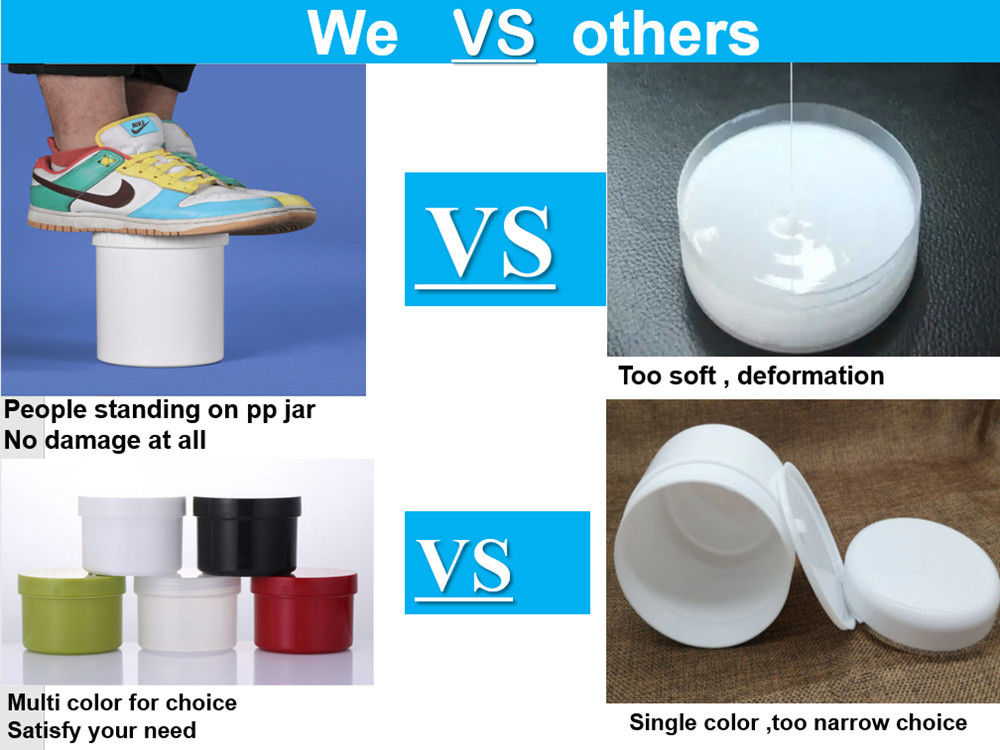 Blue white black PP Cream Jar Small Containers PP Cream Jar With Lids For Cosmetics