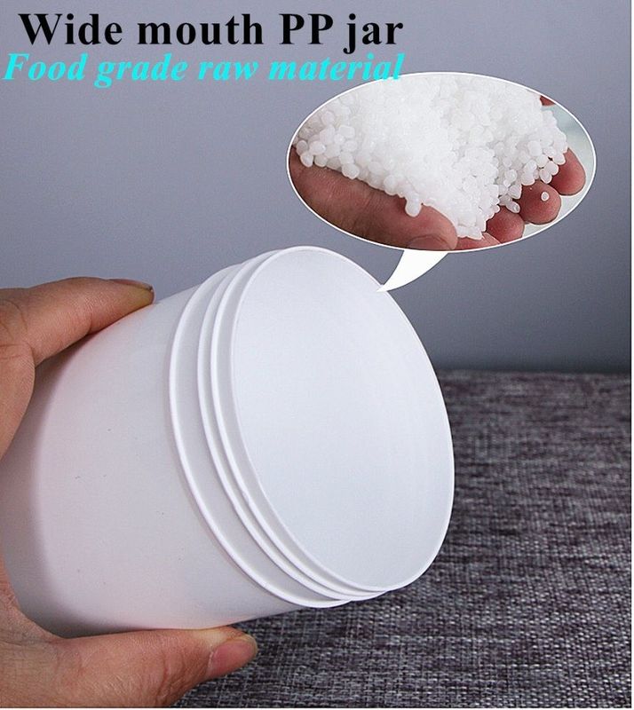 Translucent 250ml 500ml 1000ml PP Cosmetic Jar 1000g Eco Friendly PP plastic Cosmetic Jars