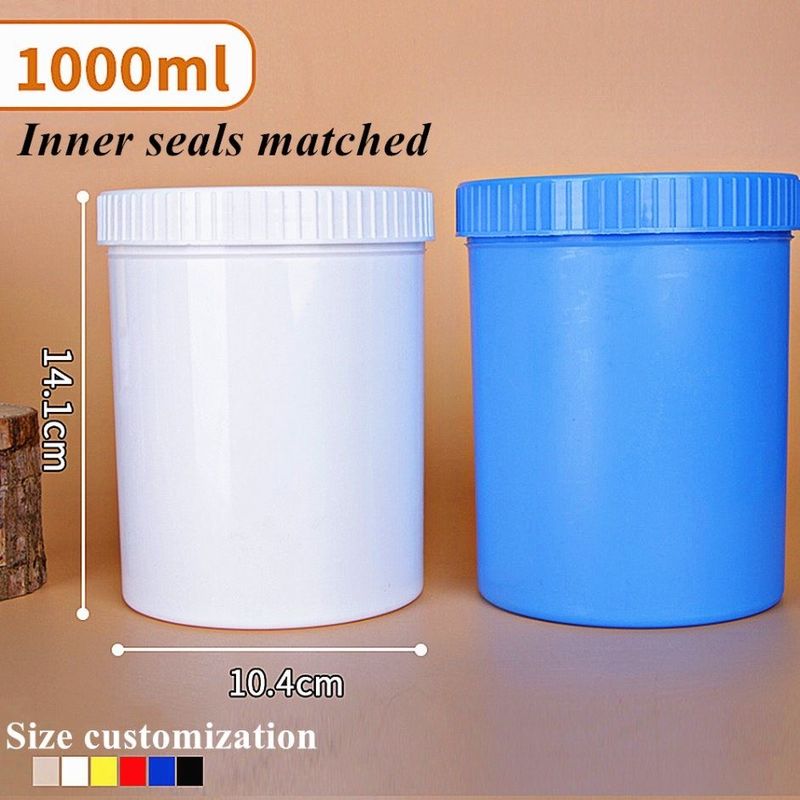 Luxury 150g 250g 500g 1000ml Empty White Black Blue Cosmetic Face Body Lotion Clear Translucent PP Plastic cream jar