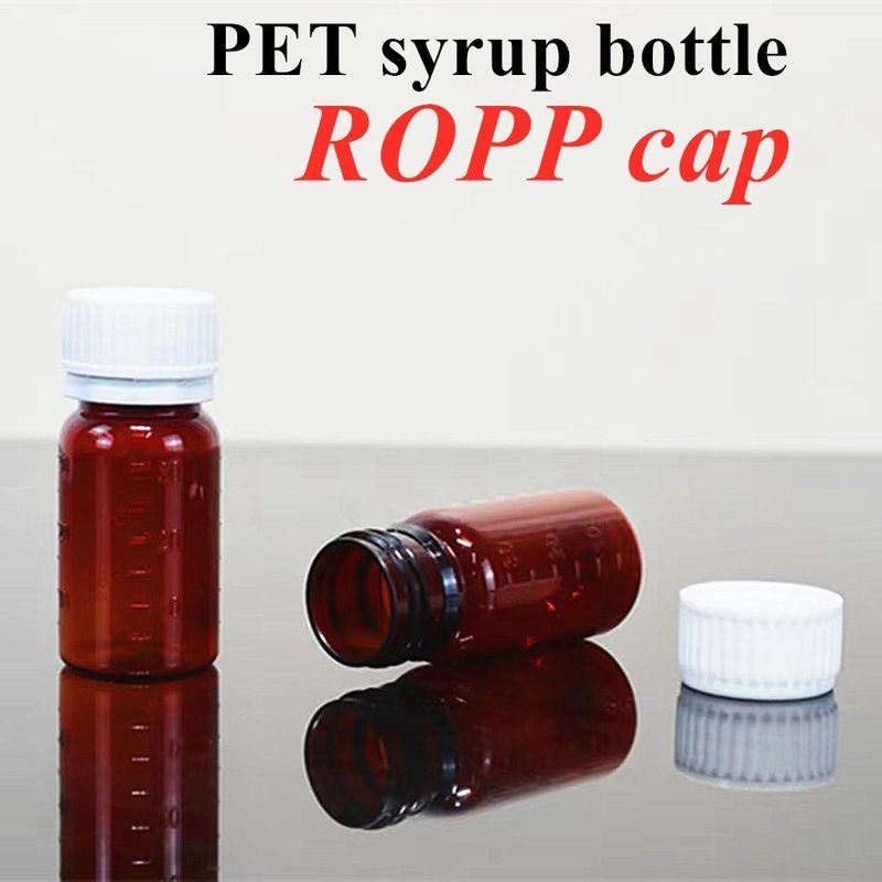 100ml 120ml 150ml 200ml Amber Round Pharmaceutical Pet oral liquid Cough Syrup Plastic Bottle with PP Screw Cap