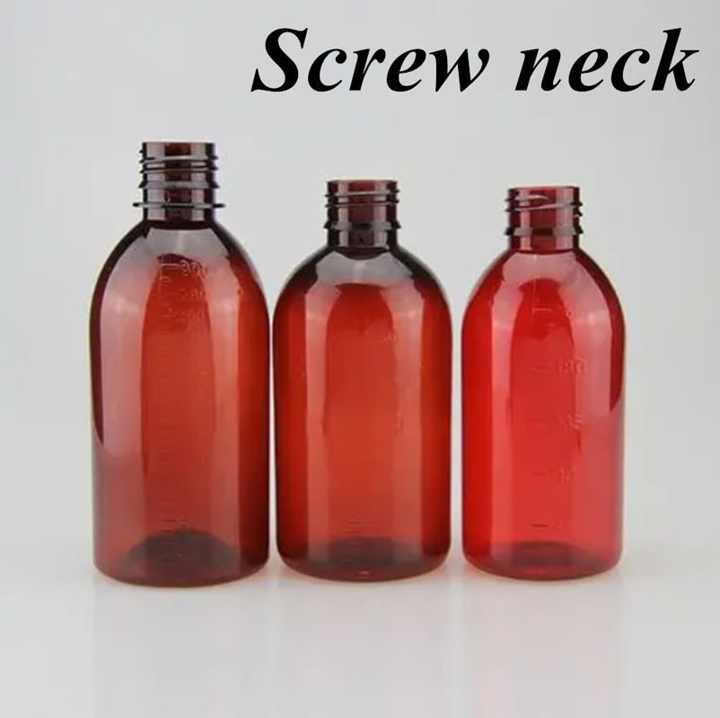 100ml 120ml 150ml 200ml Amber Round Pharmaceutical Pet oral liquid Cough Syrup Plastic Bottle with PP Screw Cap