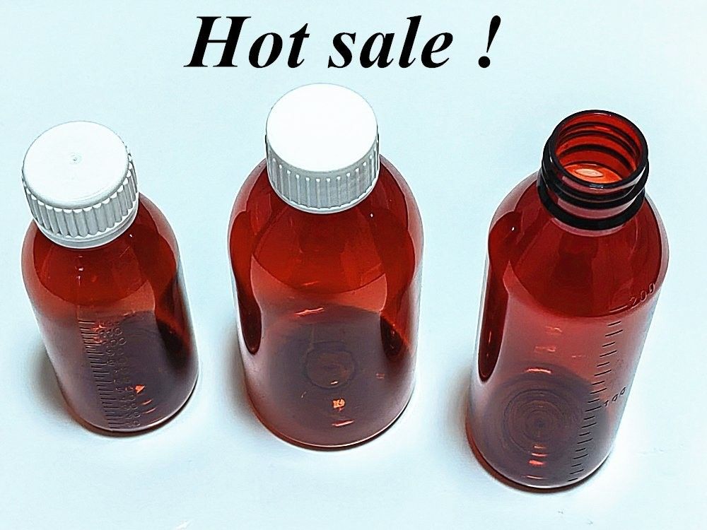 3oz 4oz 5oz 100ml 120ml Pharmaceutical Pet Round Amber Plastic Bottles plastic Cough Syrup Bottle for oral liquid