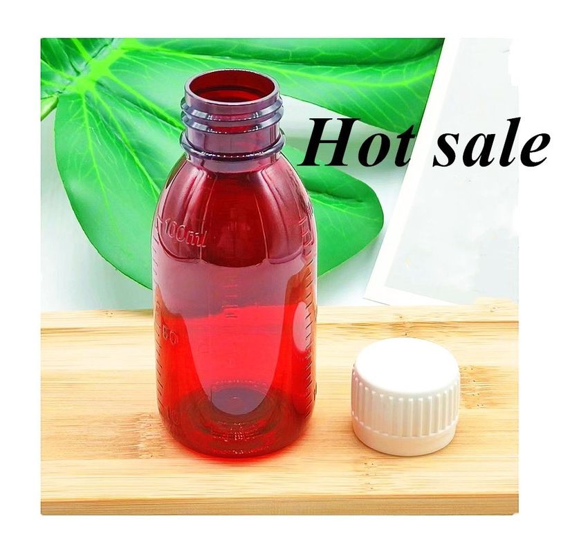 3oz 4oz 5oz 100ml 120ml Pharmaceutical Pet Round Amber Plastic Bottles plastic Cough Syrup Bottle for oral liquid