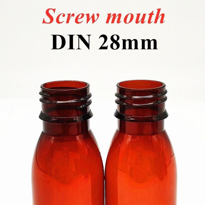 100ml 120ml 150ml Brown Plastic Medicine Bottle Pet Empty Round Oral Liquid Pet Plastic cough Syrup Bottle