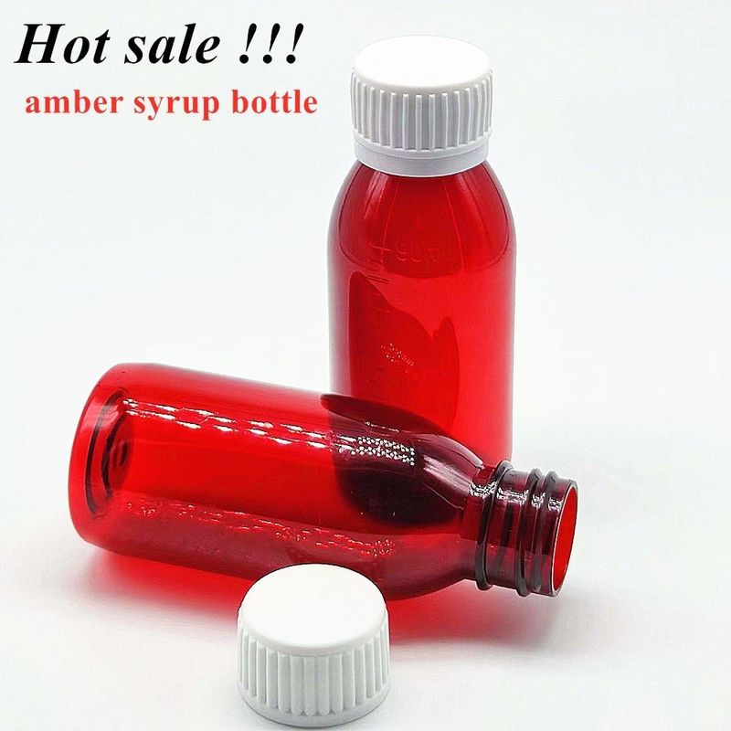 100ml 120ml 150ml Brown Plastic Medicine Bottle Pet Empty Round Oral Liquid Pet Plastic cough Syrup Bottle