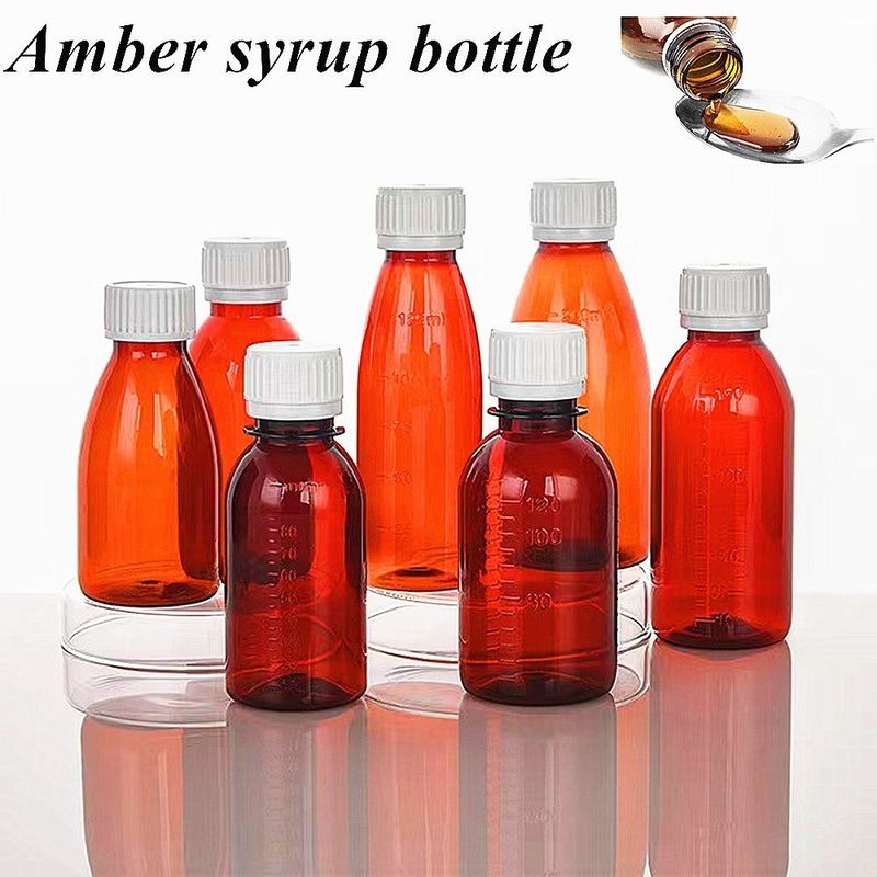 100ml 120ml 150ml Medicine Plastic Bottle Pet Cough syrup Bottle Plastic Cough Syrup Liquid Round Bottle with Screw Cap