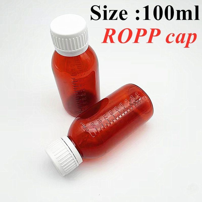 100ml 120ml 150ml Medicine Plastic Bottle Pet Cough syrup Bottle Plastic Cough Syrup Liquid Round Bottle with Screw Cap