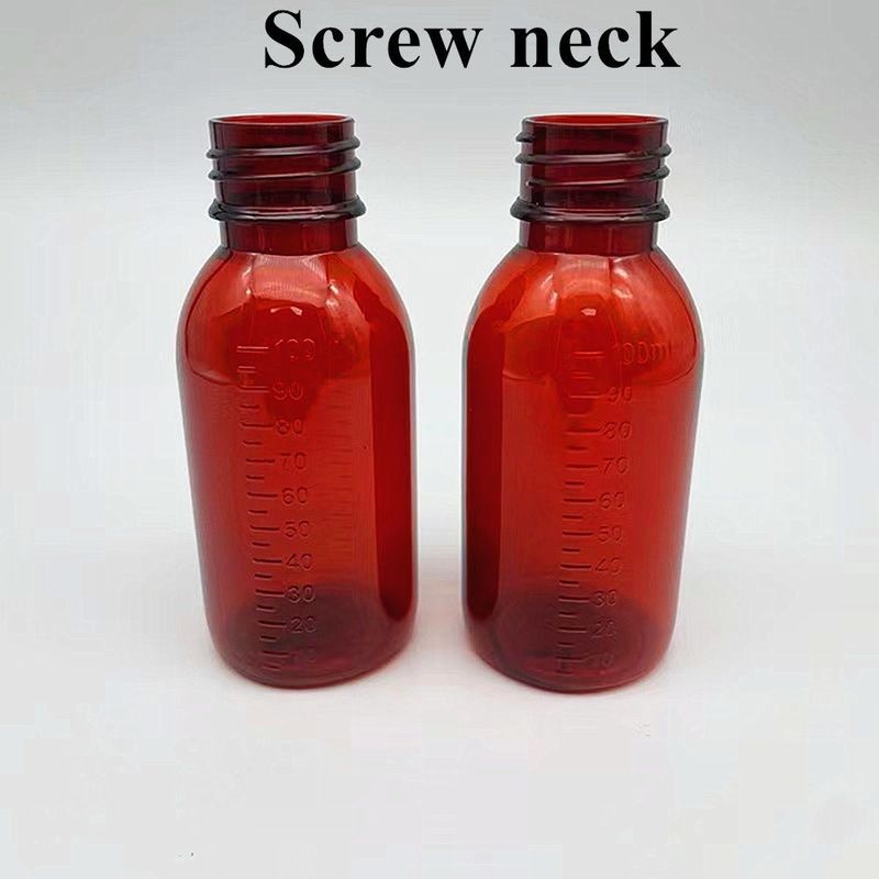 100ml 120ml Oral Liquid Pet Amber Cough Sryup Container Amber Empty Cough Syrup Bottle with Ropp Cap