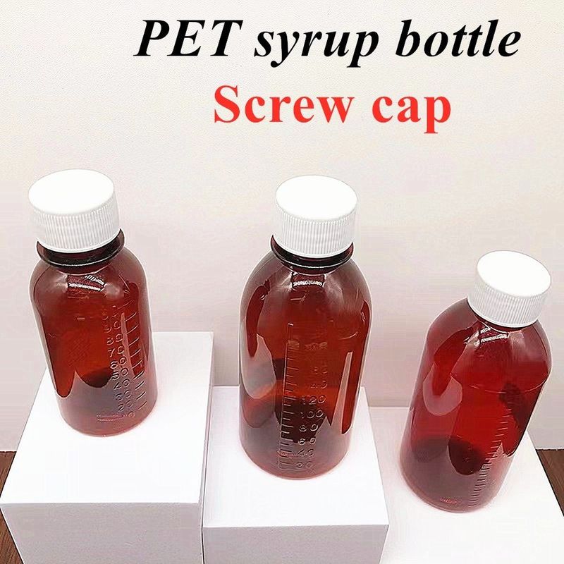 3oz 4oz 5oz Pet Empty Cough Syrup bottle oral Liquid suspension powder Plastic Bottle with Tamper Proof Cap