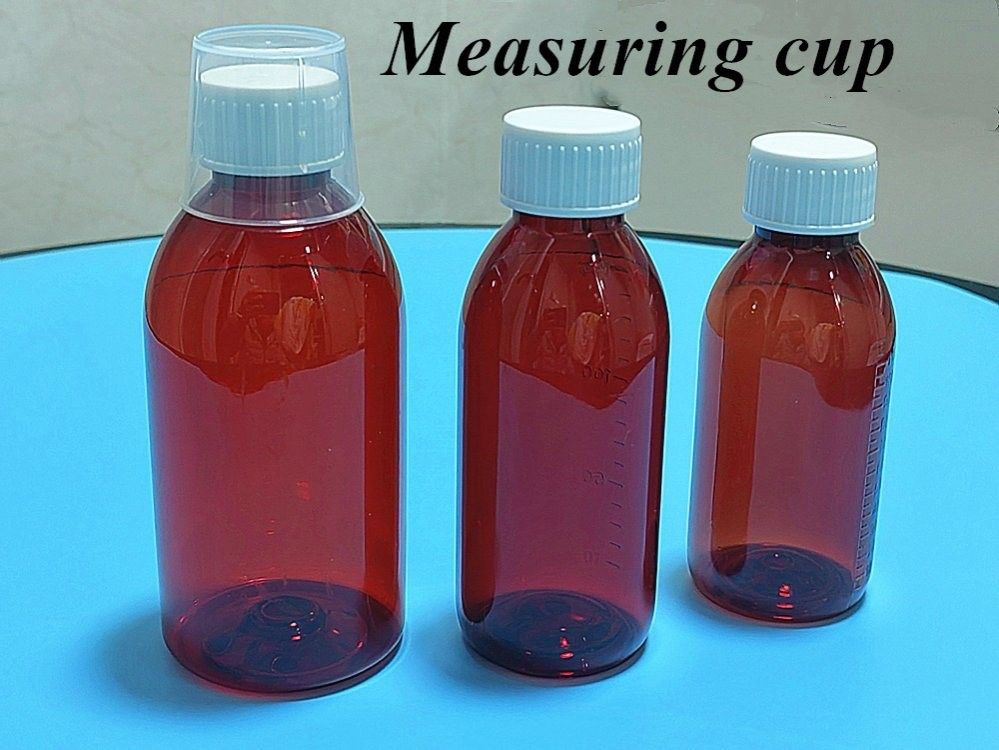 3oz 4oz 5oz Pet Pharmaceutical Container  Amber Round Pharmaceutical Meidicine Oral Liquid Syrup Bottle