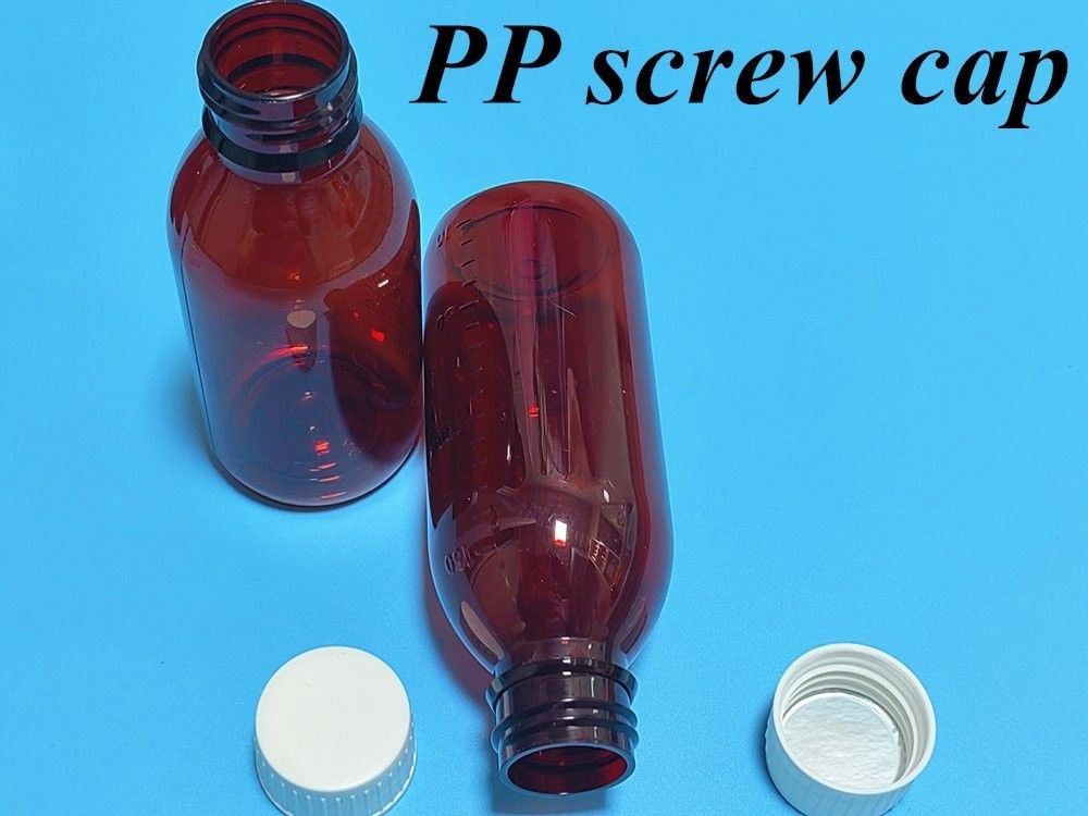 3oz 4oz 5oz Pet Pharmaceutical Container  Amber Round Pharmaceutical Meidicine Oral Liquid Syrup Bottle