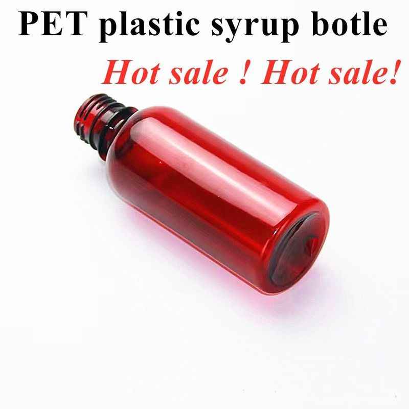 100ml 120ml Cough Syrup Bottle Oral Liquid Plastic Bottle PET Empty Round Amber Syrup Plastic Bottle