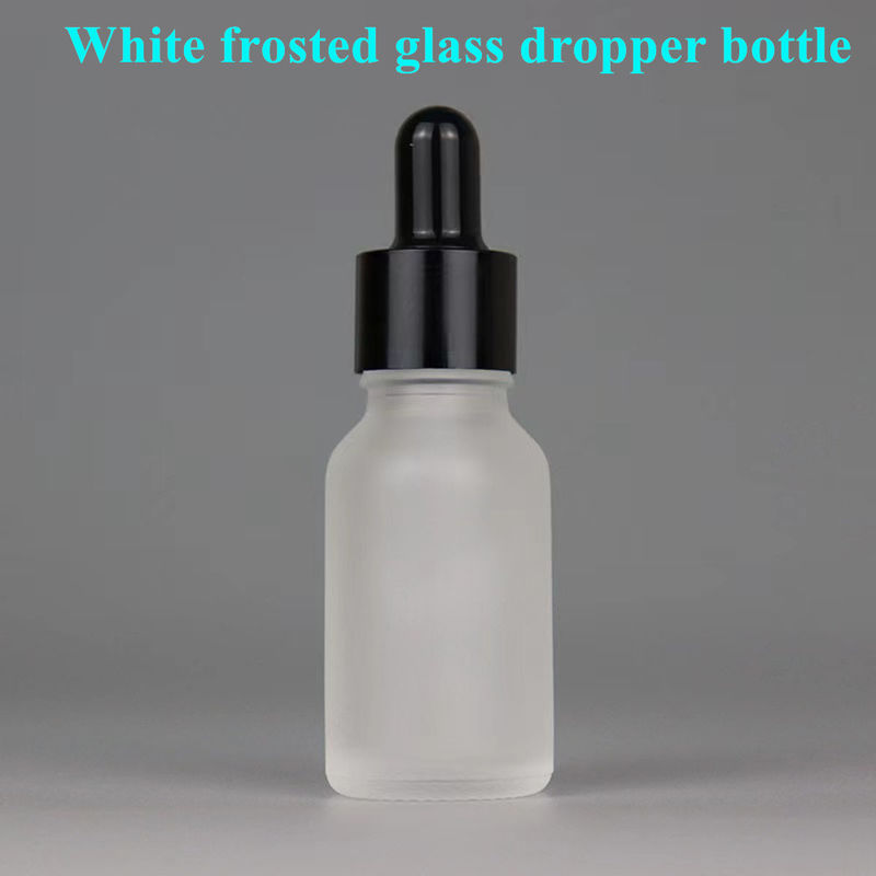 10ml 15ml 20ml 30ml 50ml White Frosted Glass Essential Oil Bottle Serum Oil Bottle